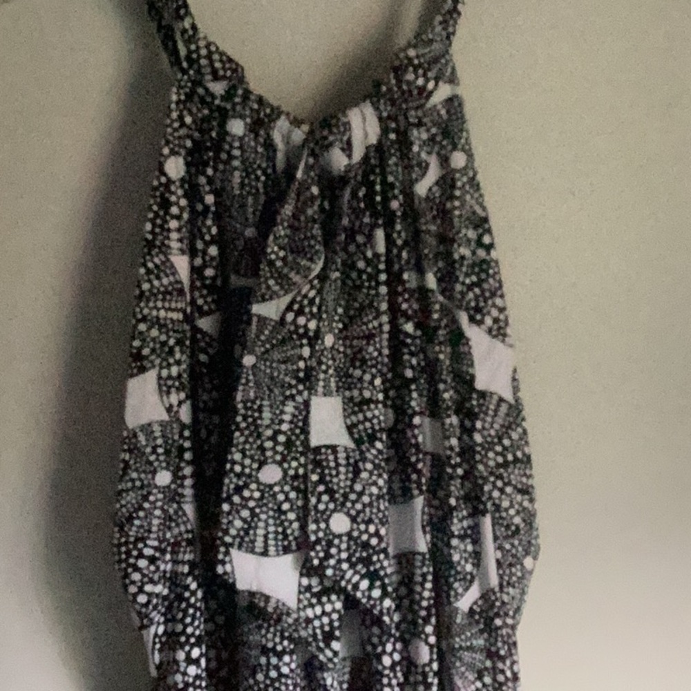 Escapada Black and White Halter Maxi Dress Size Medium - Picture 8 of 8